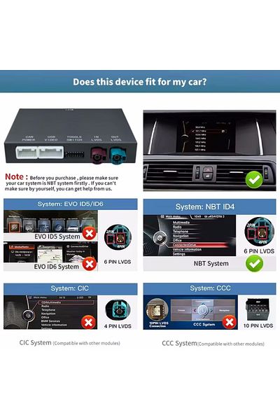 Choice Cic System Wireless Carplay & Android Auto Mirror Link Functions Decoder For Bmw Nbt Cic System 1 2