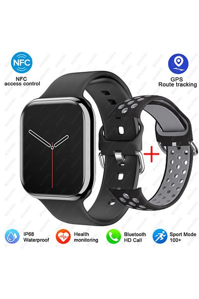BOXUXING NFC Smart Watch Black 2 2025 New Bluetooth Call Smart Watch Men Watch 9 Siri NFC GPS Tracker Blood P