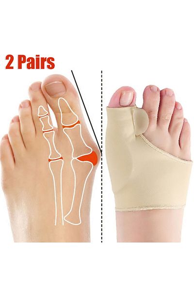 Choice 2 pairs Toe Corrector Orthotics Feet Foot Care Bone Thumb Adjuster Correction Soft Pedicure Socks Bu