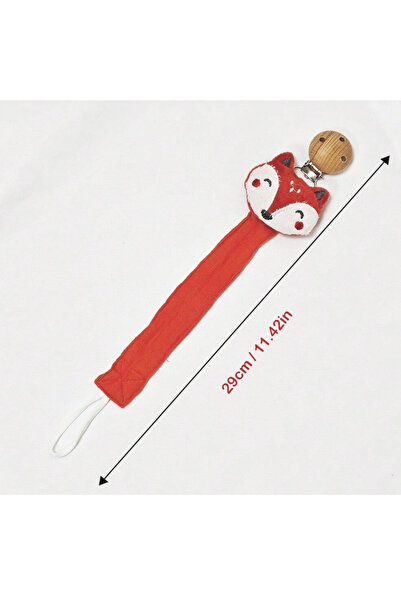 Choice مشبك مصاصة للأطفال من ثعلب، سلسلة مصاصة خشبية من القطن لحديثي الولادة،...