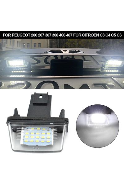 Choice 2PCS 1/2Pcs Car LED License Number Plate Light Citroen C3 C4 C5 Berlingo Saxo Xsara Picasso For Peug