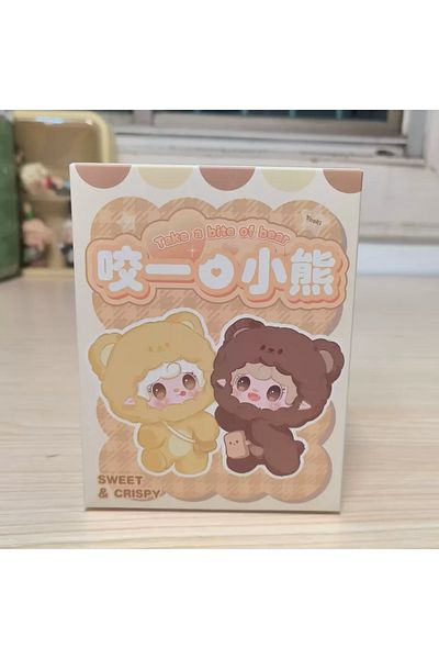 Choice Random 1pcs Original Yooki Take A Bite Of Bear Series Blind Box Plush Toy With Vinyl Coating Bag Pen