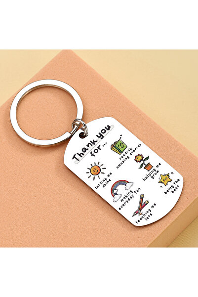 Choice Silver 1Pc Teacher Appreciation Gifts Ladies Keychain Cute Thank You T...