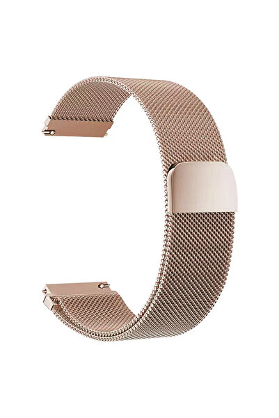 Choice سوار ميلانو من الفولاذ المقاوم للصدأ وردي 18 مم، حزام مغناطيسي قابل لل...