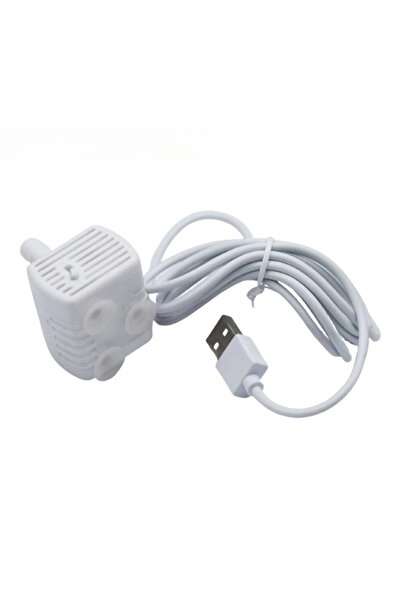 Choice مضخة مياه USB بيضاء عادية للقطط الأليفة، نافورة مياه بمحرك مضاد للجفاف...