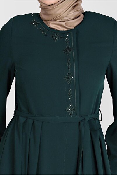 Alvina Belted Embroidery Top Coat - Model 10580