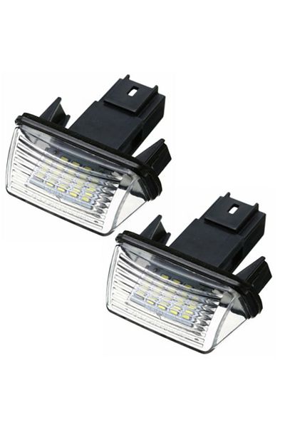 Choice 2PCS 1/2Pcs Car LED License Number Plate Light Citroen C3 C4 C5 Berlingo Saxo Xsara Picasso For Peug