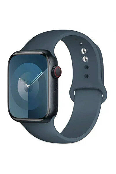 Choice S10-42MM 38 40 41 S 89 حزام سيليكون أزرق صخري أصلي لساعة Apple Watch 4...