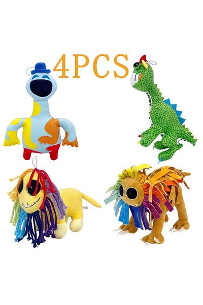 XZCAI 4PCS NEW Poppy Pianosaurus Song Plush Anime Nightmare Game Huggy Wuggy Plushie Soft Stuffed Pillow D