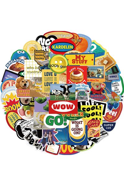 Choice 60pcs All 60Pcs Dessert Stickers Cake Afternoon Tea Scrapbooking Material for Laptop Luggage Noteboo