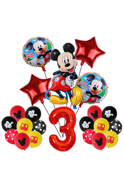 Choice مجموعة بالونات عيد ميلاد ميكي ماوس وأصدقائه من ديزني، 14 قطعة، رقم 3