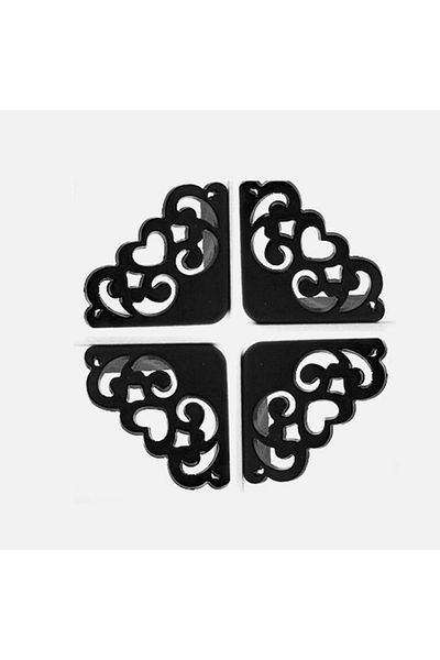Choice Black 4Pcs/lot Hollow Out Flower Pattern Soft Baby Safe Corner Protector Baby Kids Table Desk Corner