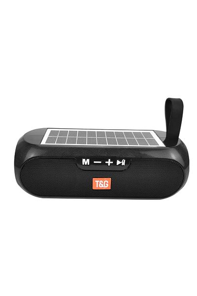 T&G Black TG182 Solar with flashlight speaker Outdoor Bluetooth speaker 10W USB portable wireless suppor