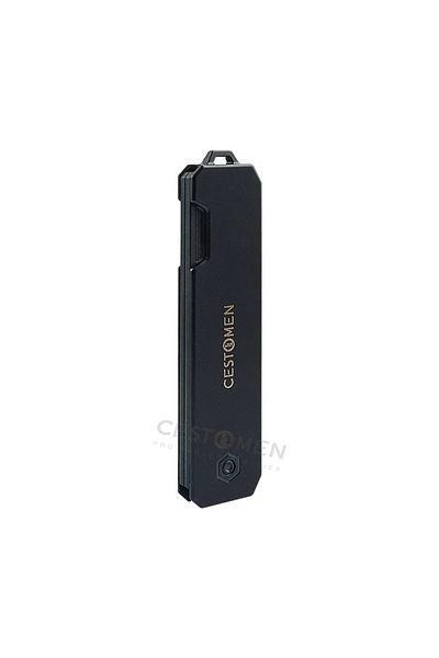 CestoMen Black With logo New 2 in 1 Pocket Folding Combs Plastic Wide Tooth Oil Head Comb Beard Combing Barbe