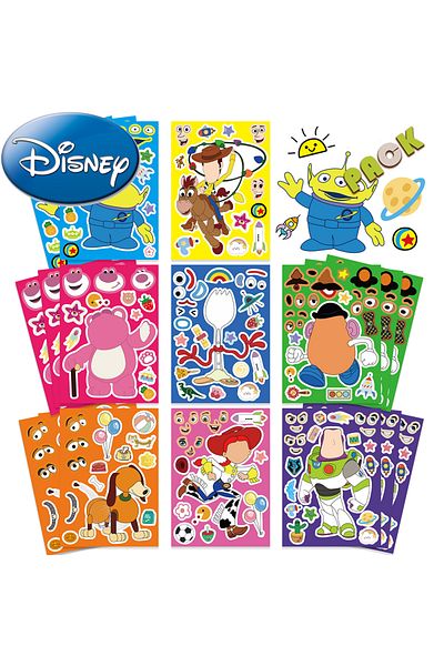 Choice 8Sheets 8/16Sheets Make a Face Toy Story Puzzle Stickers Disney Cartoon Assemble Jigsaw For Kids Boy