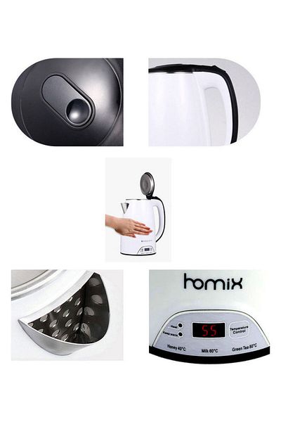 HOMİX 1.7 Liter Kettle 1830w Digital Temp Control