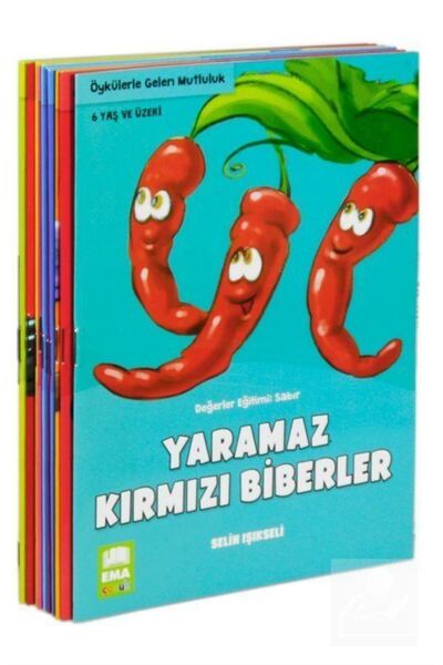 Ema Çocuk Öykülerle Gelen Mutluluk Serisi Seti - 6 Yaş ve Üzeri Değerler Eğitimi - 10 Kitap Takım