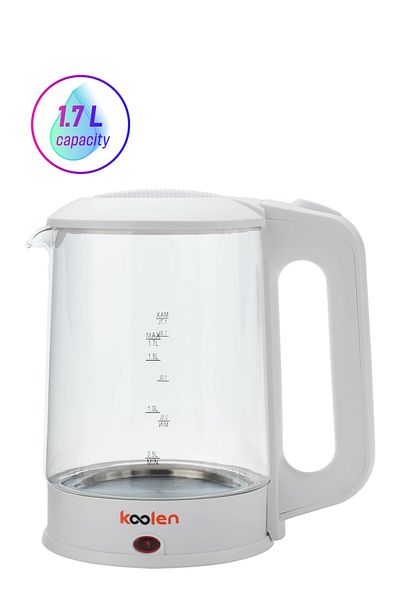 Koolen Glass Electric Kettle 1.7 Liter White