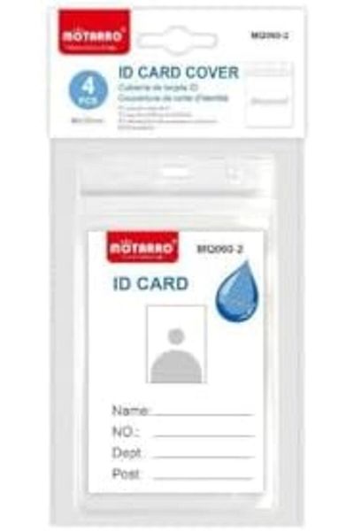 MOTARRO ID Card Holder Durable Badge Cover with Lanyard, Vertical Clear Plastic Holder for Office,