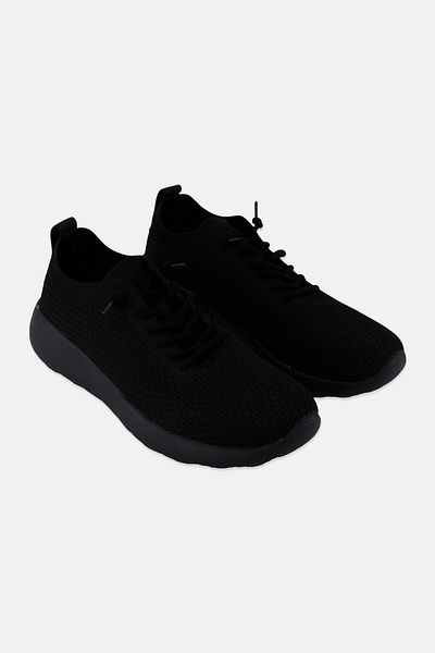 RBX Men Lace Up Running Shoes, Black