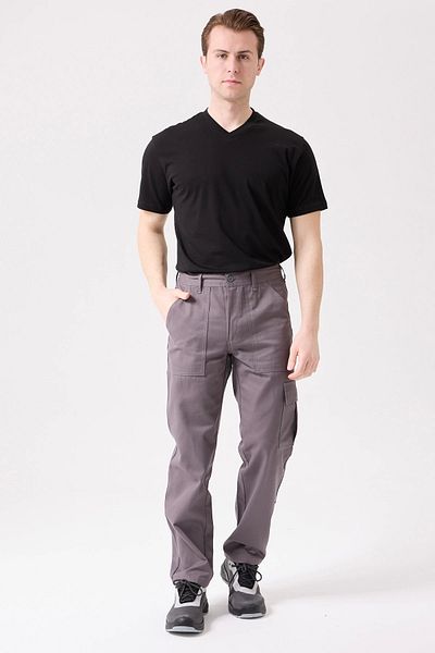 Kardelen İş Elbiseleri Galanthus technical pants men's gray cargo pocket comfortable fit durable work pants