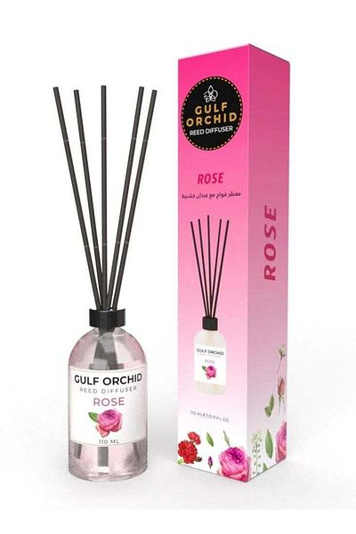 Gulf Orchid Golf Orchid Air Freshener with Wooden Sticks - Rose Scent
