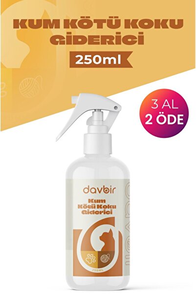 Davbir Kedi Kumu ve Tuvaleti Kötü Koku Giderici, Doğal Koku Önleyici Sprey, 2...