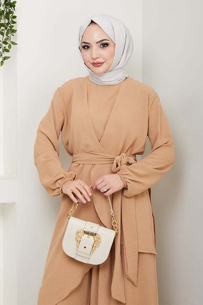 benguen Hijab Double Suit Beige 4743
