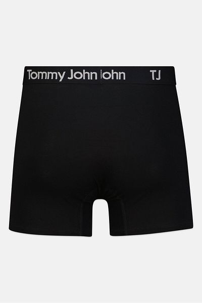 Tommy John Men 2 Pack 4 Inseam Brand Logo Boxer Briefs, Multicolor
