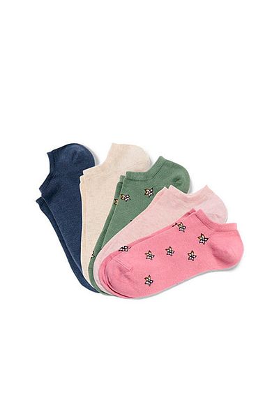 Tchibo Women 5 Pairs Sneaker Socks, Pink