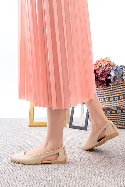 Slipcat Women's Skin Side Open Ballerina Home and Outdoor Shoes