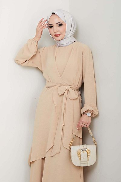 benguen Stone Color Hijab Double Set 4743