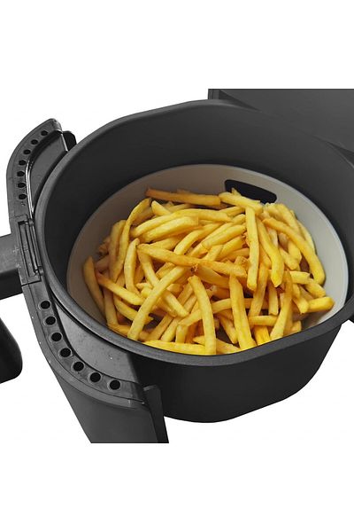 MESADEA Bol pentru friteuză cu aer cald, silicon, gri, 20 cm