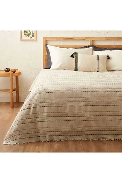 Bella Maison Alba Cotton Double Bedspread Beige (200X230 cm)