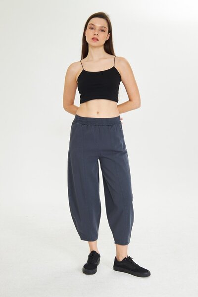 BELISTIL بنطال شالوار بخصر مدخن وجيوب