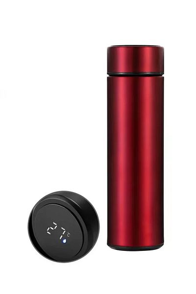 Bymiel 450 mL Steel Thermos with Graded Lid - Office, Camping, Student, Small Thermos Cup