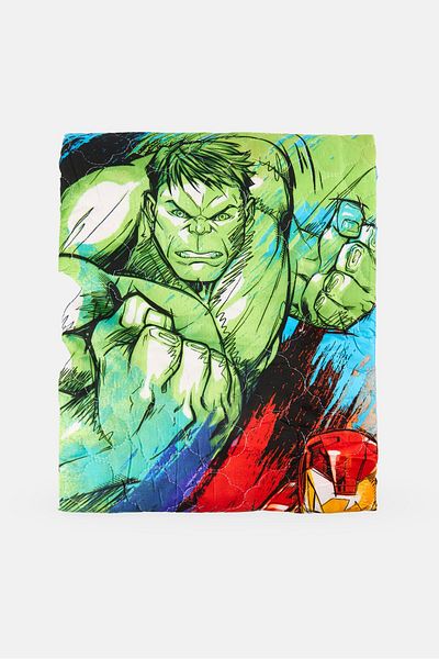 Marvel Single Avengers Quilted Bedspread 150 X 200 Cm, Multicolor