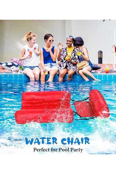 PLAYZO Inflatable Water Hammock Pool Float Foldable Beach Swimming Pool Seat for Indoor Outdoor