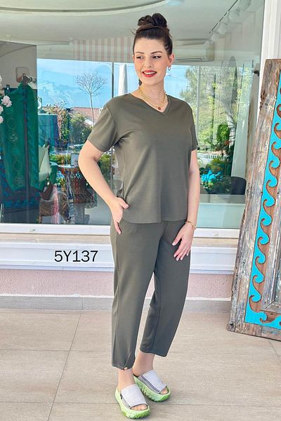 İnce Topuk V-Neck Modal Suit 5Y137