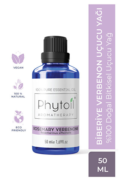 phytoil Organik Biberiye Verbenon Uçucu Yağı – Rosemary Verbenone %100 Saf ve Doğal Bitkisel Uçucu Yağ 50 ml