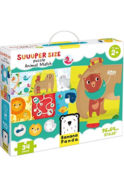 banana Puzzle de podea Suuper mare Conecteaza Animalele, Banana Panda 34 pies...
