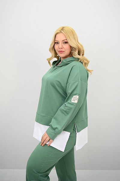 Koza Butik Дамски спортен екип с дълъг ръкав и качулка, размер "Pell Size", 8180-25