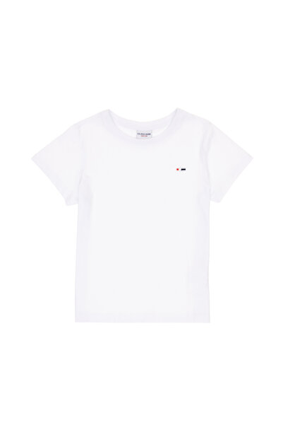 U.S. Polo Assn. Erkek Çocuk Beyaz Basic Bisiklet Yaka Tişört 50306548-VR013