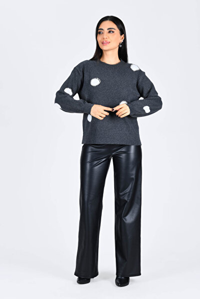 nuova stella Koyu Gri Triko Kazak - NF88666