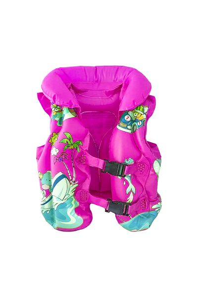 Little Trends Kids Inflatable Swim Vest Cartoon Print Safety Float Jacket