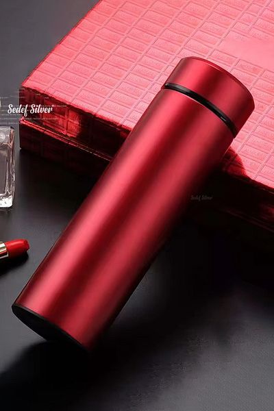 Bymiel 450 mL Steel Thermos with Graded Lid - Office, Camping, Student, Small Thermos Cup