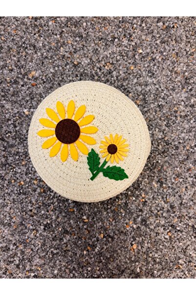 ZMK KIZ ÇOCUK SEVİMLİ KOL ÇANTASI HASIR ÖRGÜ DETEYLI ŞIK SÜSLEMELİ