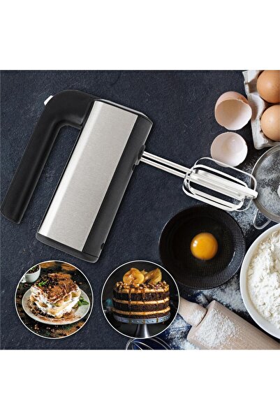 adler Μίξερ χειρός Adler AD 4225, 800 W, 5 ταχύτητες, Turbo, LED (Μαύρο/Ανοξείδωτο ατσάλι)