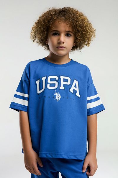 U.S. Polo Assn. Set pijamale pentru băiat albastru cobalt 50310799-vr077