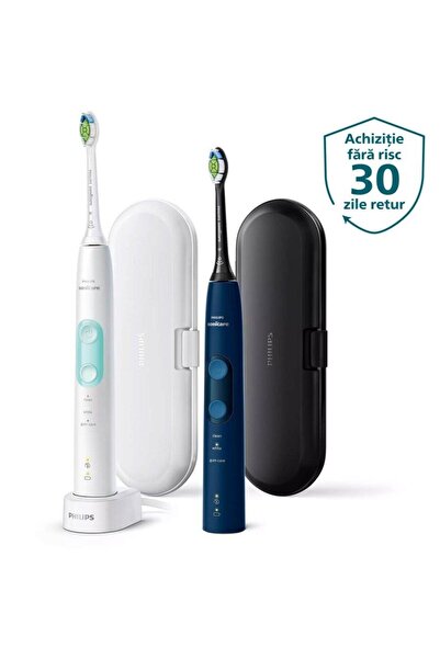 Philips Set cu mâner dublu Philips ProtectiveClean 5100, 3 moduri, W2 optim, cu încărcător
